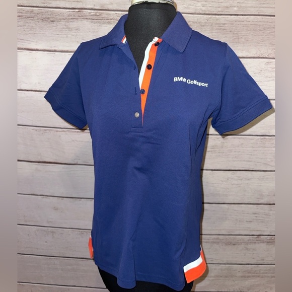 BMW Large Golfsport Blue Polo Shirt Pickleball Tennis Golf Summer Casual Preppy - Picture 1 of 4